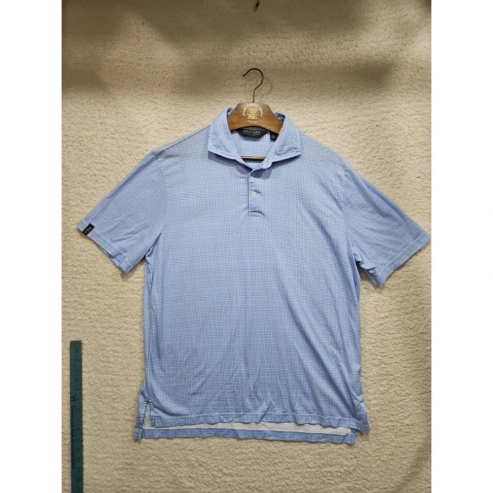 Polo Ralph Lauren Performance Shirt Mens Large Blue Short Sleeve Golf Very Nice